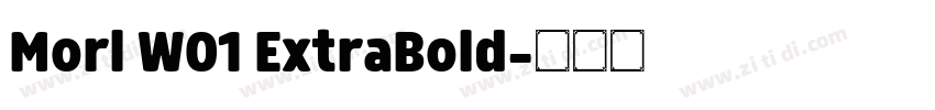 Morl W01 ExtraBold字体转换